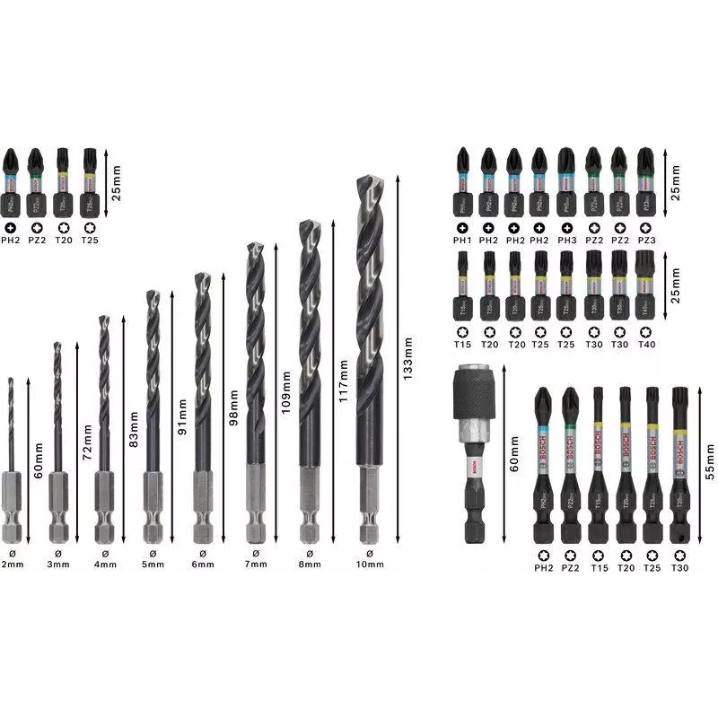 Bosch PRO Set de brocas de percusión y puntas 35 piezas (2608521U81)