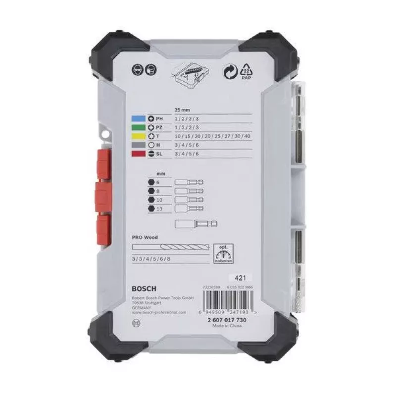 Bosch Extra Hard and PRO Wood Set de brocas y puntas 35 piezas (2607017730)