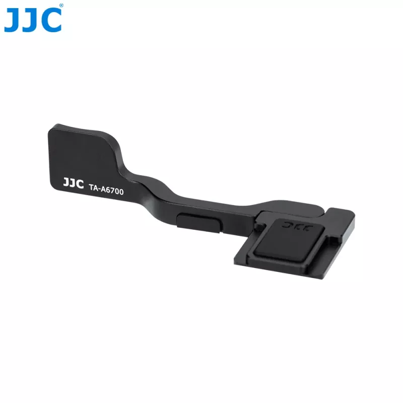 JJC TA-A6700 Reposapulgares para cámara Sony A6700 – Aleación de aluminio, montaje en zapata de flash, apoyo para el pulgar