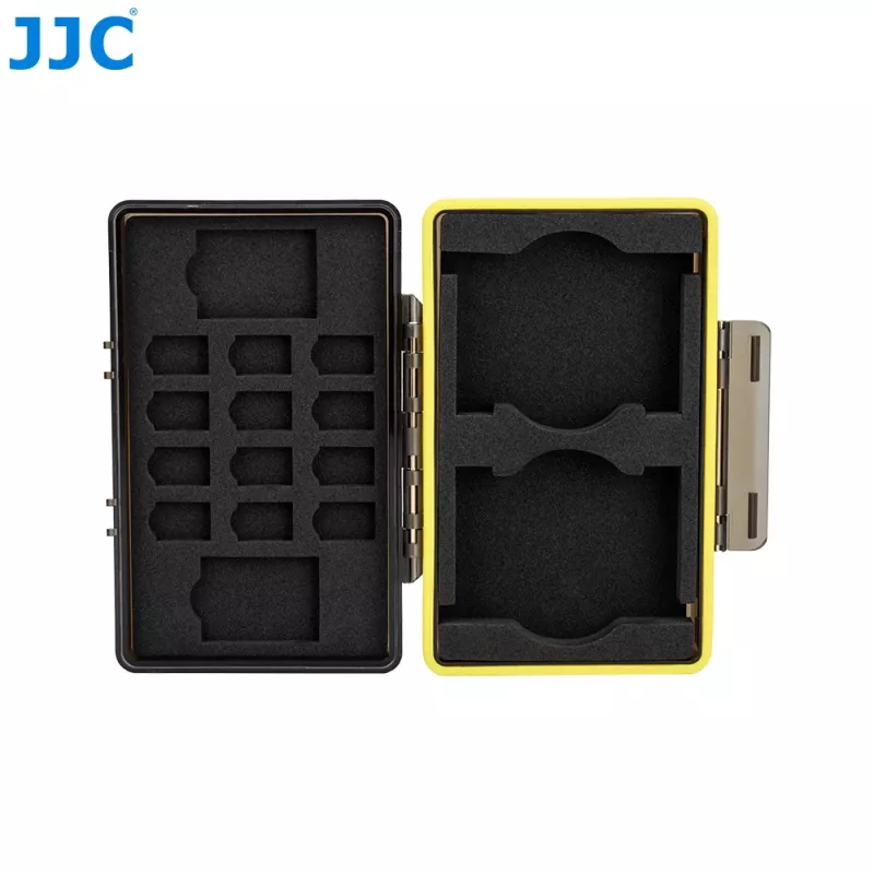 JJC Estuche rígido de almacenamiento para Insta360 X4/X3 – Organizador de baterías y tarjetas de memoria (Negro)