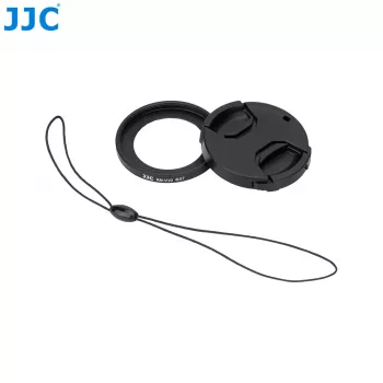 JJC RN-V10 Anillo adaptador de filtro con tapa de objetivo para Canon PowerShot V10