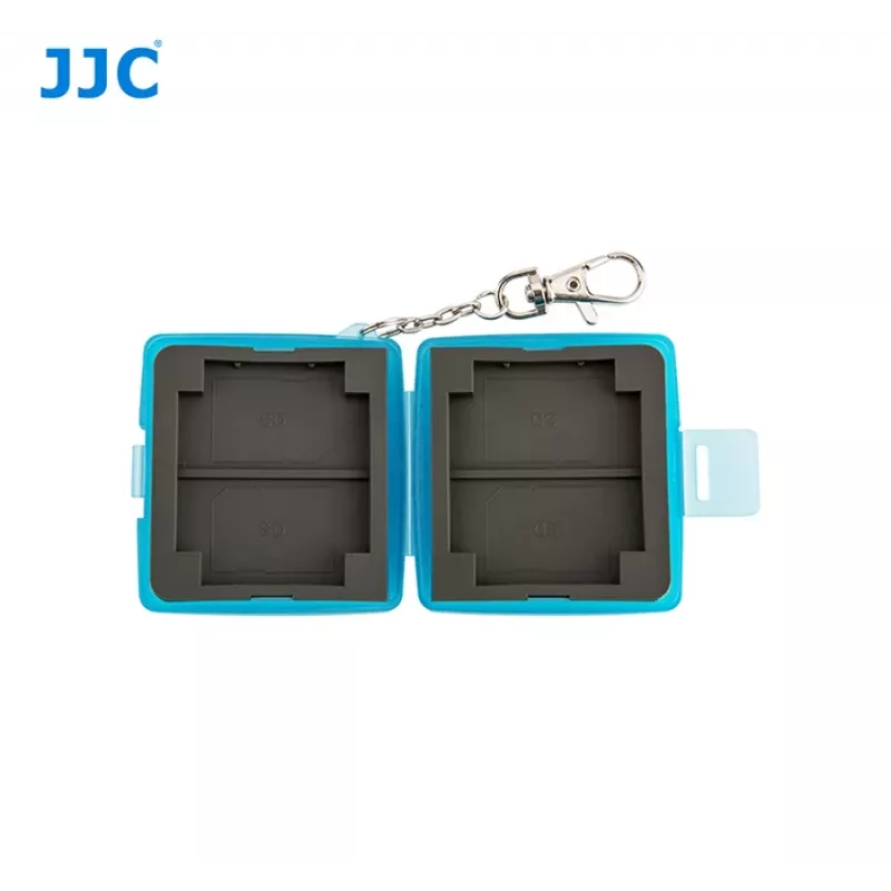 JJC Estuche de almacenamiento de tarjetas de memoria para 4 tarjetas SD / SDHC / SDXC - Negro