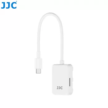 JJC PDB-UC Lector de tarjetas Micro SD USB-C con 2 conexiones USB-C, Gris espacial