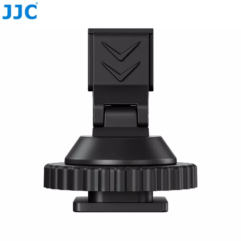 JJC HC-DMN Adaptador de zapata en caliente a rosca de 1/4 inch-20 para soporte de micrófono, Negro