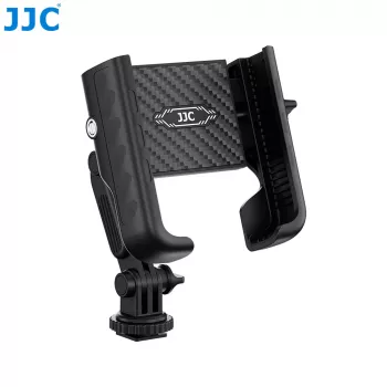 JJC PM-CS1 Soporte adaptador con rosca de 1/4 inch para teléfono, smartphone, GoPro, zapata en caliente ISO estándar, Negro
