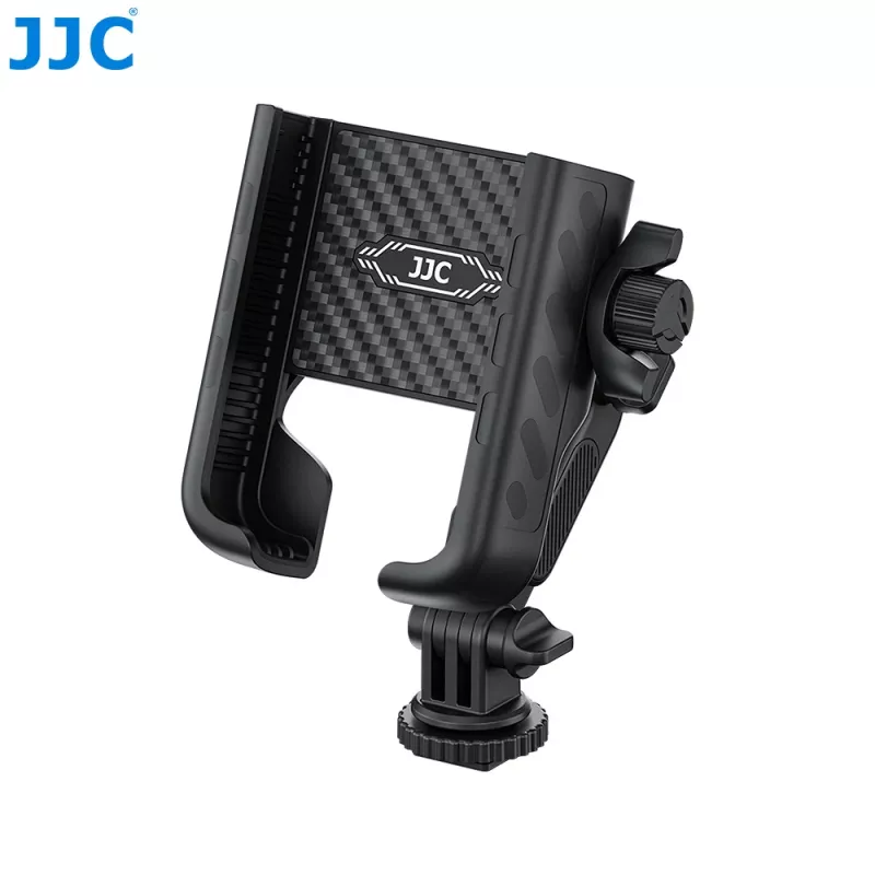 JJC PM-CS1 Soporte adaptador con rosca de 1/4 inch para teléfono, smartphone, GoPro, zapata en caliente ISO estándar, Negro