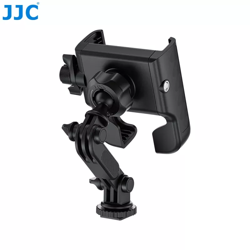 JJC PM-CS1 Soporte adaptador con rosca de 1/4 inch para teléfono, smartphone, GoPro, zapata en caliente ISO estándar, Negro