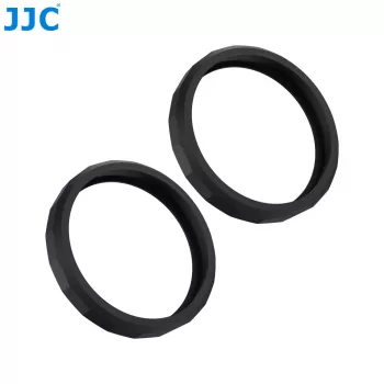 JJC 2x Anillo protector de silicona para objetivo para DJI Osmo Action 5 Pro / 4 / 3 (Negro)