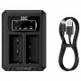 Cargador dual USB-C JJC para 2x batería Fujifilm NP-W126 / NP-W126S DCH-W126TC