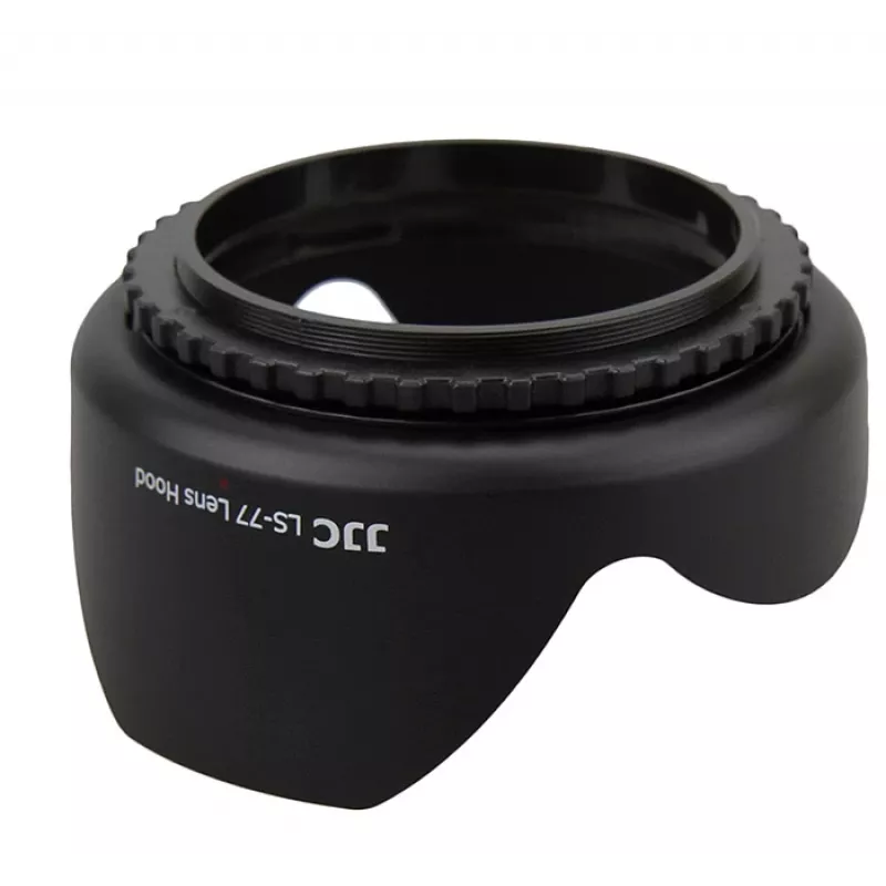 Parasol de rosca JJC de 77mm para objetivo de cámara - negro