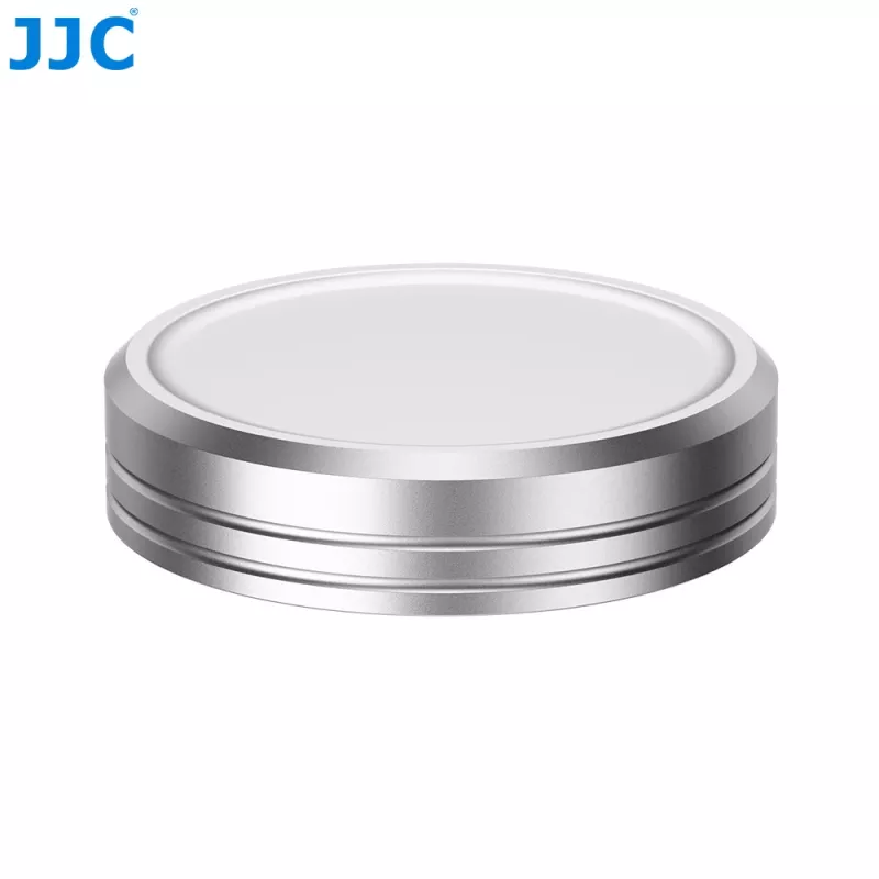 Set de parasol y tapa de objetivo JJC para Fujifilm Fujinon XF 23mm F2.8 R WR y XF 27mm F2.8 R WR - plateado (LH-JXF23F28)