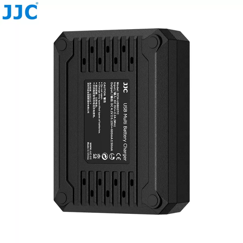 Cargador triple USB de baterías JJC para Ricoh DB-120 (3 ranuras) - DCH-DB120TC