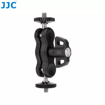 Soporte flexible de cuello de cisne Magic Arm JJC MFC-B con pinza para lámpara de monitor, 2 tornillos de 1/4 pulgadas, negro