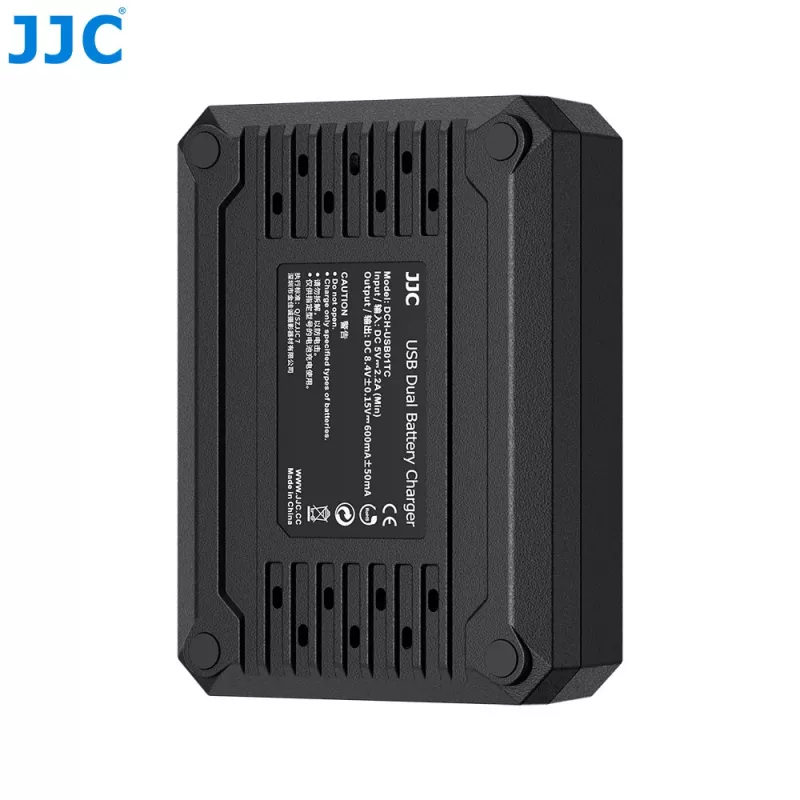 Cargador USB doble JJC para baterías Olympus BLS-1 BLS-5 BLS-50