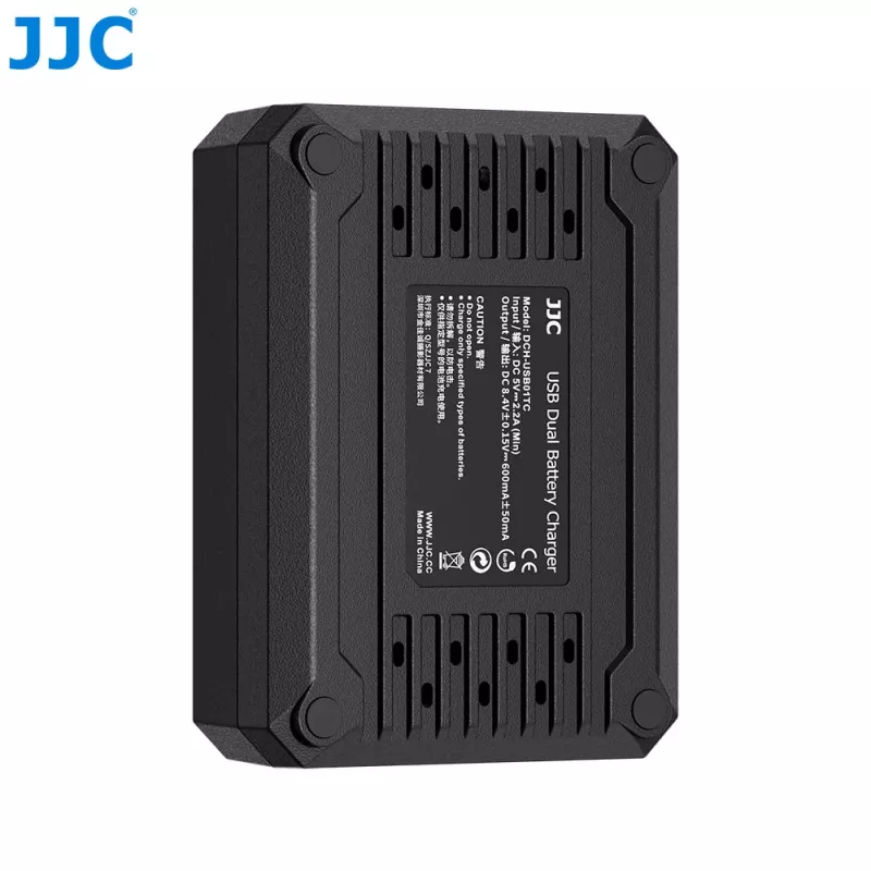 Cargador USB doble JJC para baterías Olympus BLS-1 BLS-5 BLS-50