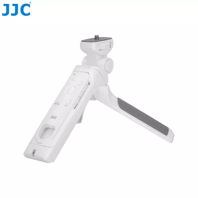 JJC TP-S1 empuñadura de disparo Bluetooth con mini trípode blanco, sustituto de Sony GP-VPT2BT