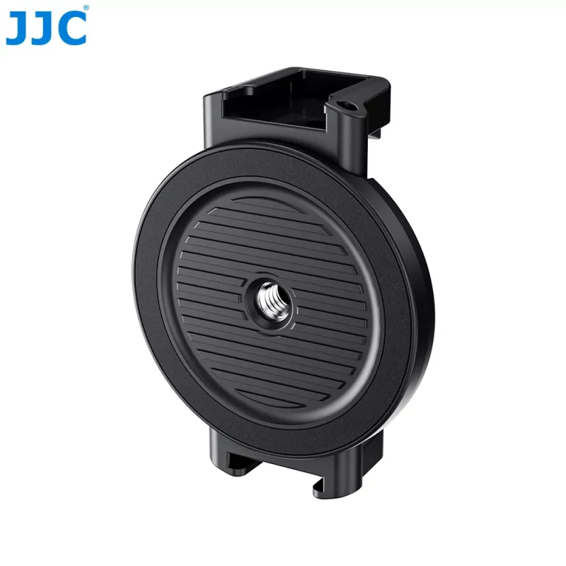 JJC MS-SPC1 soporte magnético negro para teléfono con rosca de 1/4 inch y 2 soportes de zapata en frío para iPhone MagSafe