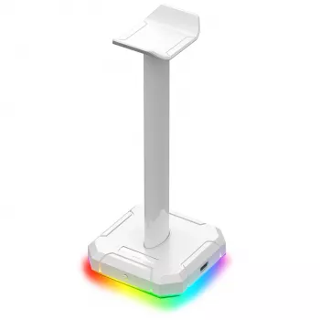 Redragon Scepter PRO HA300-W soporte para auriculares gaming con iluminación RGB, blanco