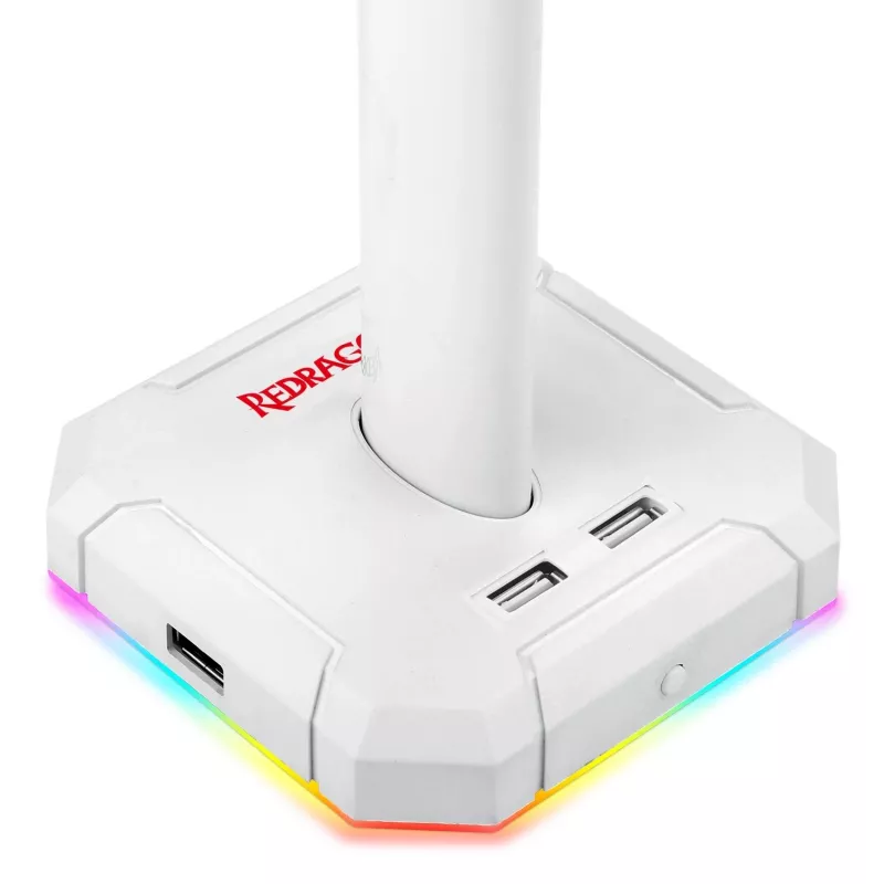 Redragon Scepter PRO HA300-W soporte para auriculares gaming con iluminación RGB, blanco