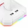 Redragon Scepter PRO HA300-W soporte para auriculares gaming con iluminación RGB, blanco
