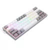 Redragon K617 Fizz RGB blanco/gris teclado gaming mecánico 60% con switches rojos hot-swappable