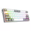 Redragon K617 Fizz RGB blanco/gris teclado gaming mecánico 60% con switches rojos hot-swappable