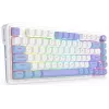 Redragon Ucal Max K673WBP-RGB-MAX Teclado mecánico tri-modo 75% 82 teclas hot-swappable gasket mount teclas PBT RGB blanco/negro/morado
