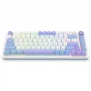 Redragon Ucal Max K673WBP-RGB-MAX Teclado mecánico tri-modo 75% 82 teclas hot-swappable gasket mount teclas PBT RGB blanco/negro/morado