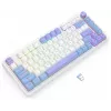 Redragon Ucal Max K673WBP-RGB-MAX Teclado mecánico tri-modo 75% 82 teclas hot-swappable gasket mount teclas PBT RGB blanco/negro/morado
