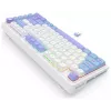 Redragon Ucal Max K673WBP-RGB-MAX Teclado mecánico tri-modo 75% 82 teclas hot-swappable gasket mount teclas PBT RGB blanco/negro/morado