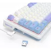 Redragon Ucal Max K673WBP-RGB-MAX Teclado mecánico tri-modo 75% 82 teclas hot-swappable gasket mount teclas PBT RGB blanco/negro/morado