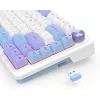 Redragon Ucal Max K673WBP-RGB-MAX Teclado mecánico tri-modo 75% 82 teclas hot-swappable gasket mount teclas PBT RGB blanco/negro/morado