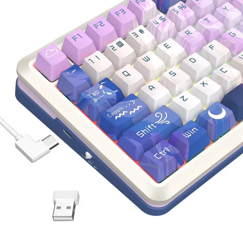 Redragon Flekact Pro K708AK-RGB-PRO Teclado mecánico gaming, tamaño completo, retroiluminación RGB, switches azules