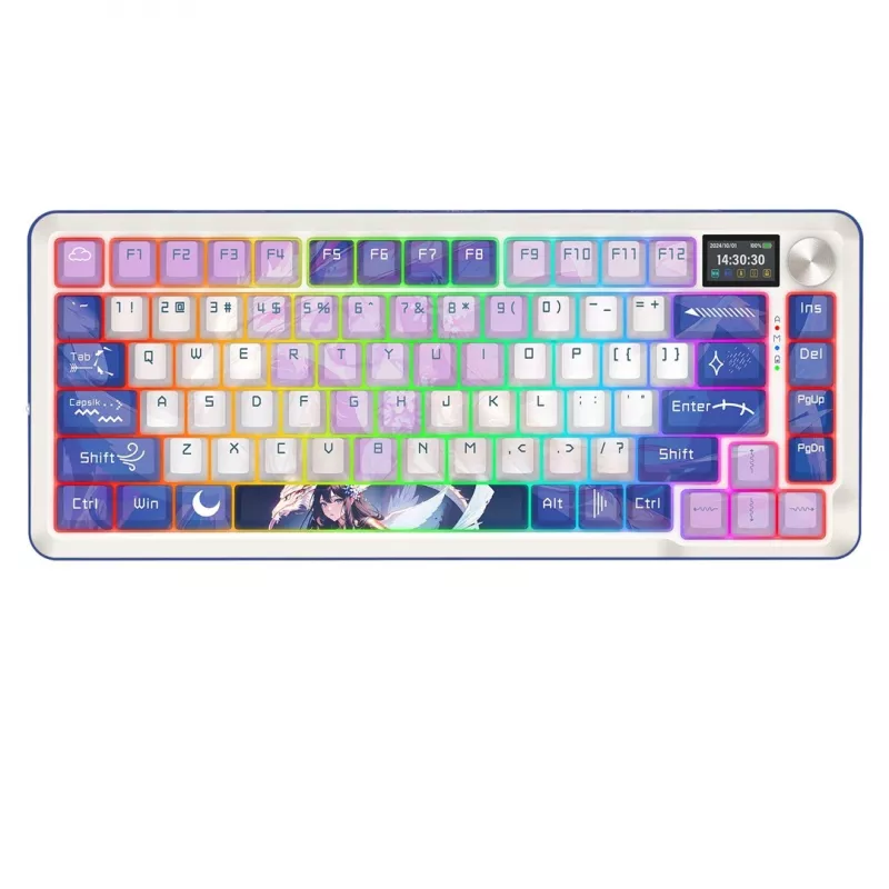 Redragon Flekact Pro K708AK-RGB-PRO Teclado mecánico gaming, tamaño completo, retroiluminación RGB, switches azules