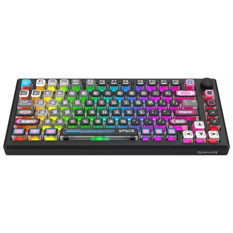 Redragon K732MC-RGB-PRO Uranus Pro 82 Teclado mecánico 75%, hot-swappable, RGB, USB-C, negro