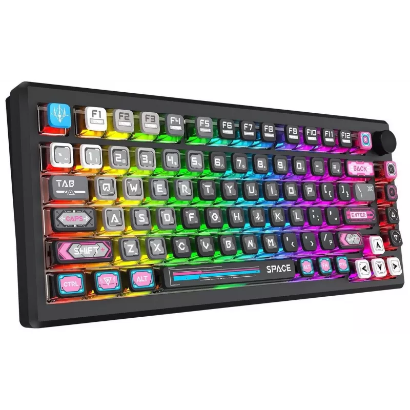 Redragon K732MC-RGB-PRO Uranus Pro 82 Teclado mecánico 75%, hot-swappable, RGB, USB-C, negro