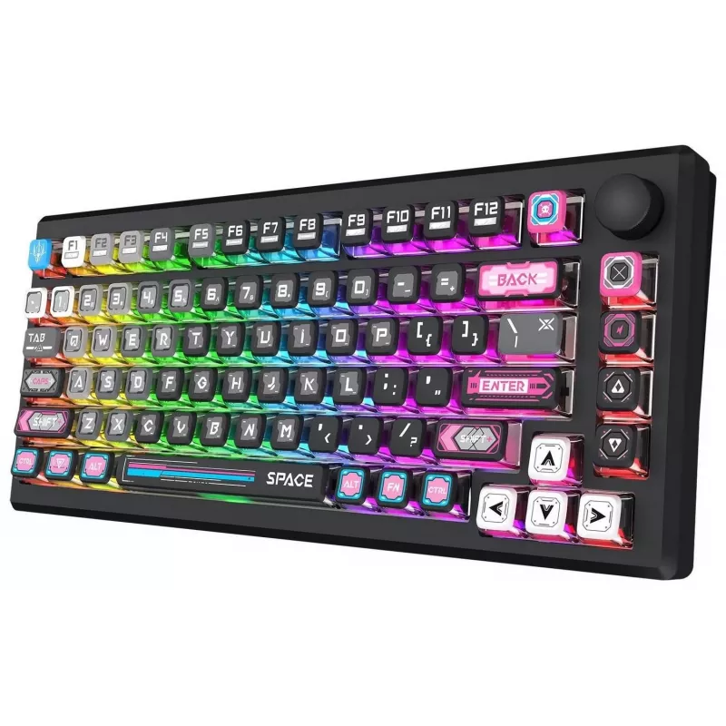 Redragon K732MC-RGB-PRO Uranus Pro 82 Teclado mecánico 75%, hot-swappable, RGB, USB-C, negro