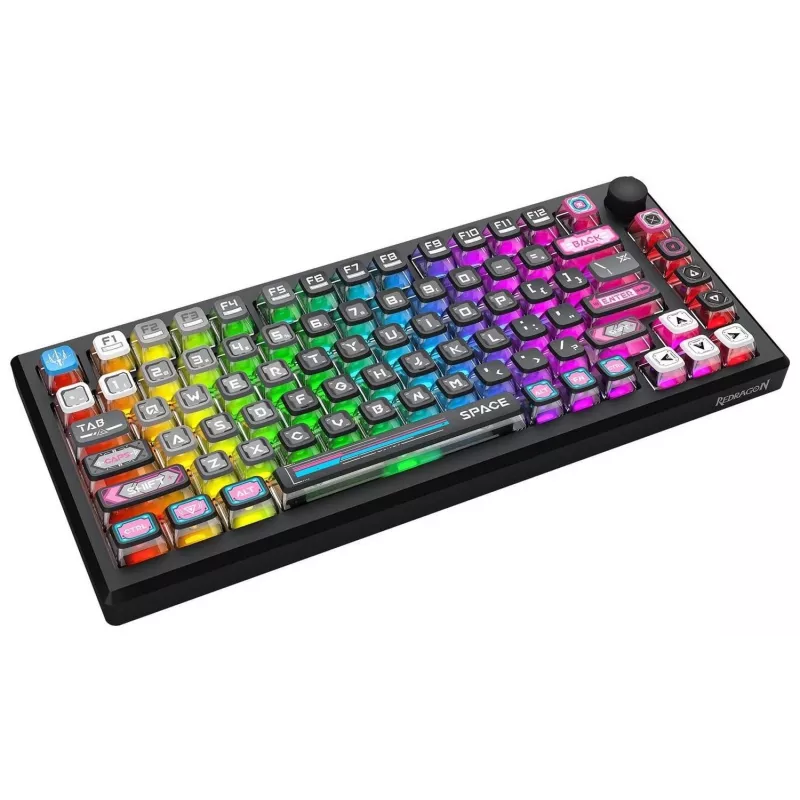 Redragon K732MC-RGB-PRO Uranus Pro 82 Teclado mecánico 75%, hot-swappable, RGB, USB-C, negro