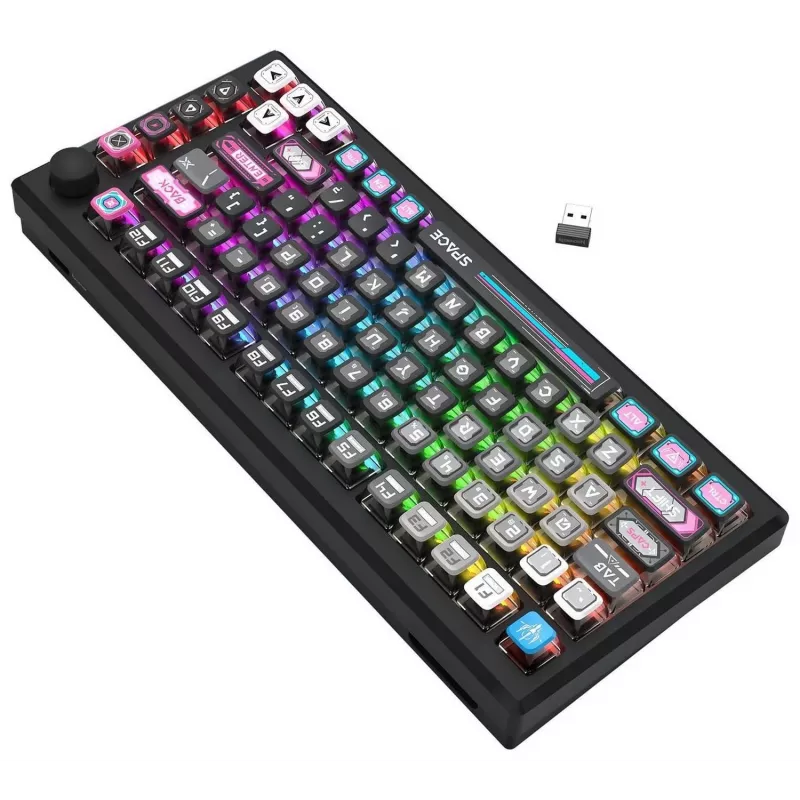 Redragon K732MC-RGB-PRO Uranus Pro 82 Teclado mecánico 75%, hot-swappable, RGB, USB-C, negro
