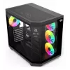 Redragon Vision ARGB GC-625-PRO Caja gaming semitorre, negra, cristal templado, 4 ventiladores ARGB de 120mm