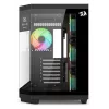 Redragon Vision ARGB GC-625-PRO Caja gaming semitorre, negra, cristal templado, 4 ventiladores ARGB de 120mm