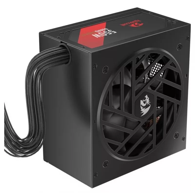 Redragon Guard GC-GU01 Fuente de alimentación 550W, 80 PLUS Standard, PFC activo, no modular, ventilador 120mm, negro