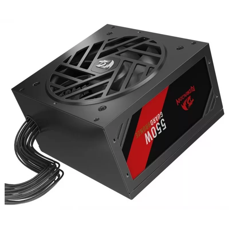 Redragon Guard GC-GU01 Fuente de alimentación 550W, 80 PLUS Standard, PFC activo, no modular, ventilador 120mm, negro