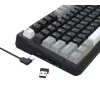 Redragon ARLOKKS QMK K742 Teclado mecánico 75% tri-modo, hot-swappable, gasket mount, RGB, negro