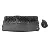 Redragon BS-7162 MAX Combo de teclado y ratón vertical inalámbricos, 2,4 GHz, negro