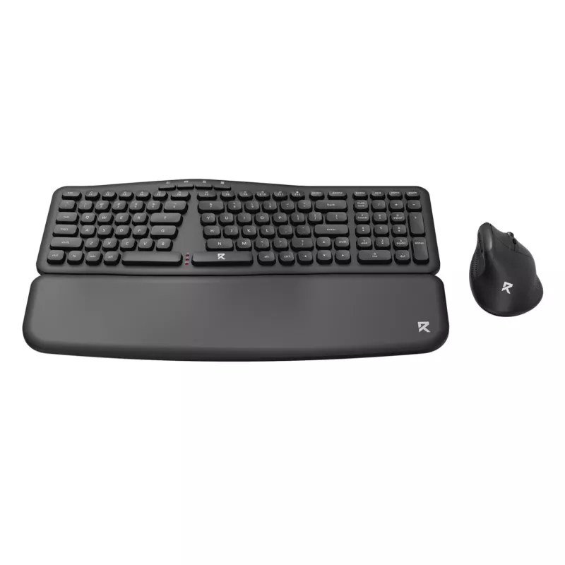 Redragon BS-7162 MAX Combo de teclado y ratón vertical inalámbricos, 2,4 GHz, negro