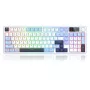 Redragon ARIA PRO K527WBL-PRO Teclado mecánico RGB 75% tri-modo (blanco/gris con acentos azules)