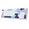 Redragon ARIA PRO K527WBL-PRO Teclado mecánico RGB 75% tri-modo (blanco/gris con acentos azules)