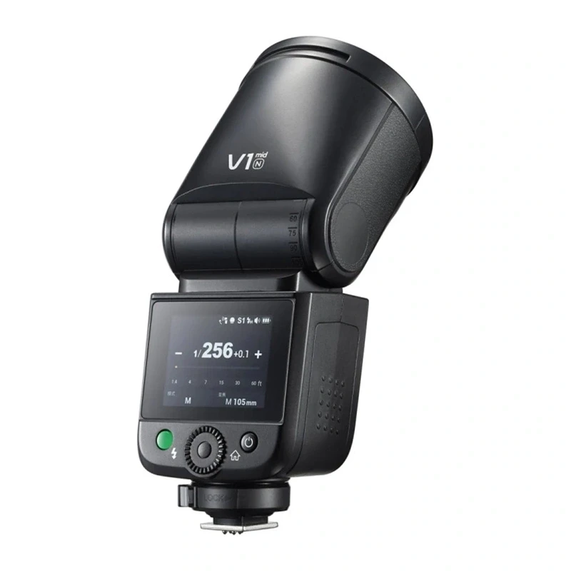 Godox V1 Mid N flash con cabezal redondo para Nikon
