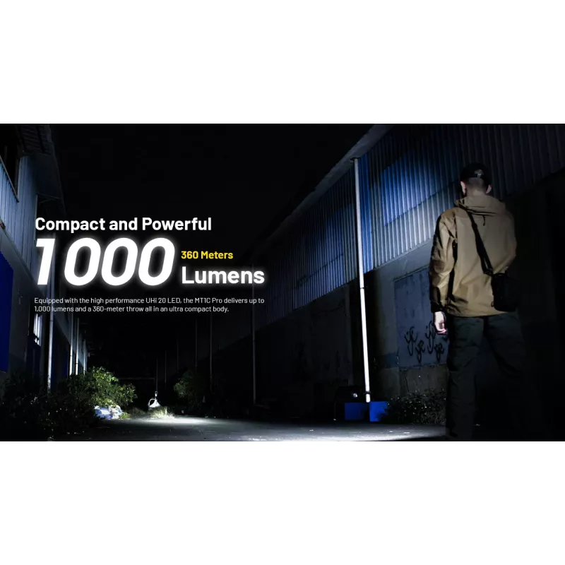 Nitecore MT1C PRO linterna 600 lúmenes CREE XP-L HD V6 negro